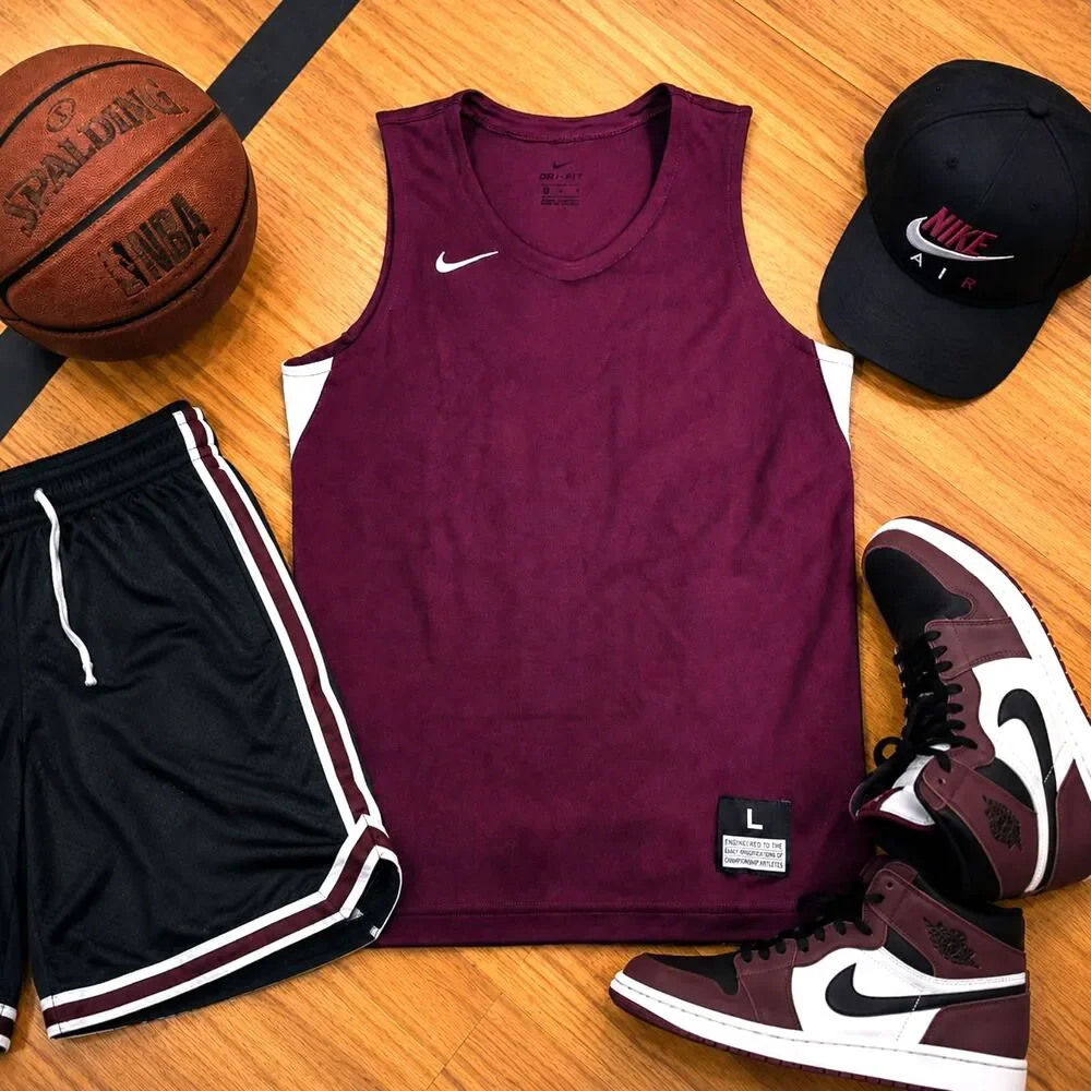 Nike Dri-FIT Basketball Jersey Tank Top Maroon Youth Large Sleeveless